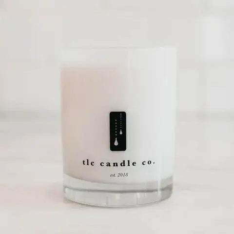 TLC Candle Co. Hand Poured 11oz Jar Candle in Decor Glass with Natural Soy Wax and Essential Oil Blend, 2 Wicks, Made in the USA - Gift