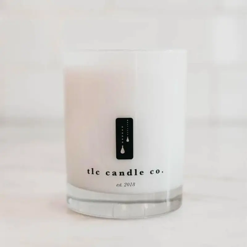 TLC Candle Co. Hand Poured 11oz Jar Candle in Decor Glass with Natural Soy Wax and Essential Oil Blend, 2 Wicks, Made in the USA - Gift
