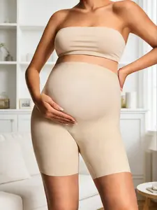 Maternity High Waist Underwear, Maternity Shapewear, Comfortable Seamless Design, Perfect for Pregnancy, Casual Style, All Seasons Wear, Midi Dress Length