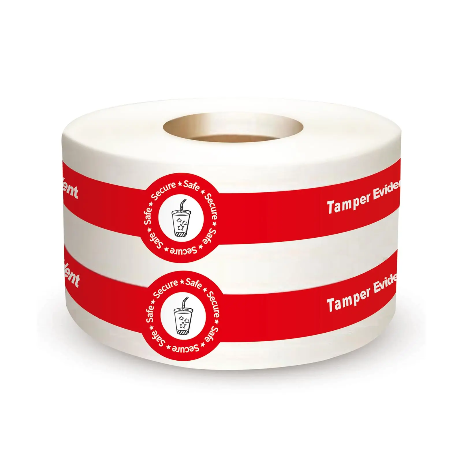 500 Pcs Safe Secure Tamper Evident Seals Stickers for Drink Lids 1x9 Inch - Food Delivery Stickers Sealed for Freshness Labels Drink Food Seals