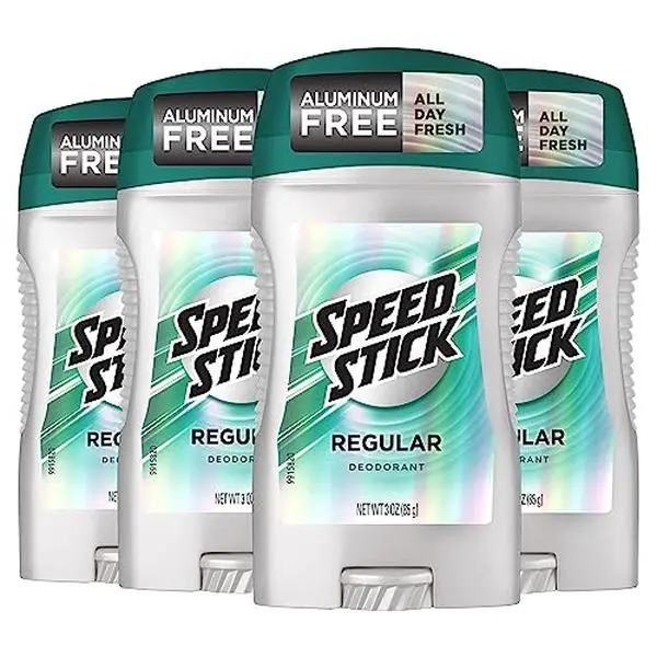 Speed Stick Aluminum Free Men's Deodorant, Regular, 3 oz (4 Pack)