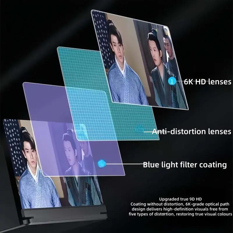 Mobile screen amplifier ultra clear blue light eye protection large screen folding portable drama tracking tool online course live broadcast projection magnifying glass