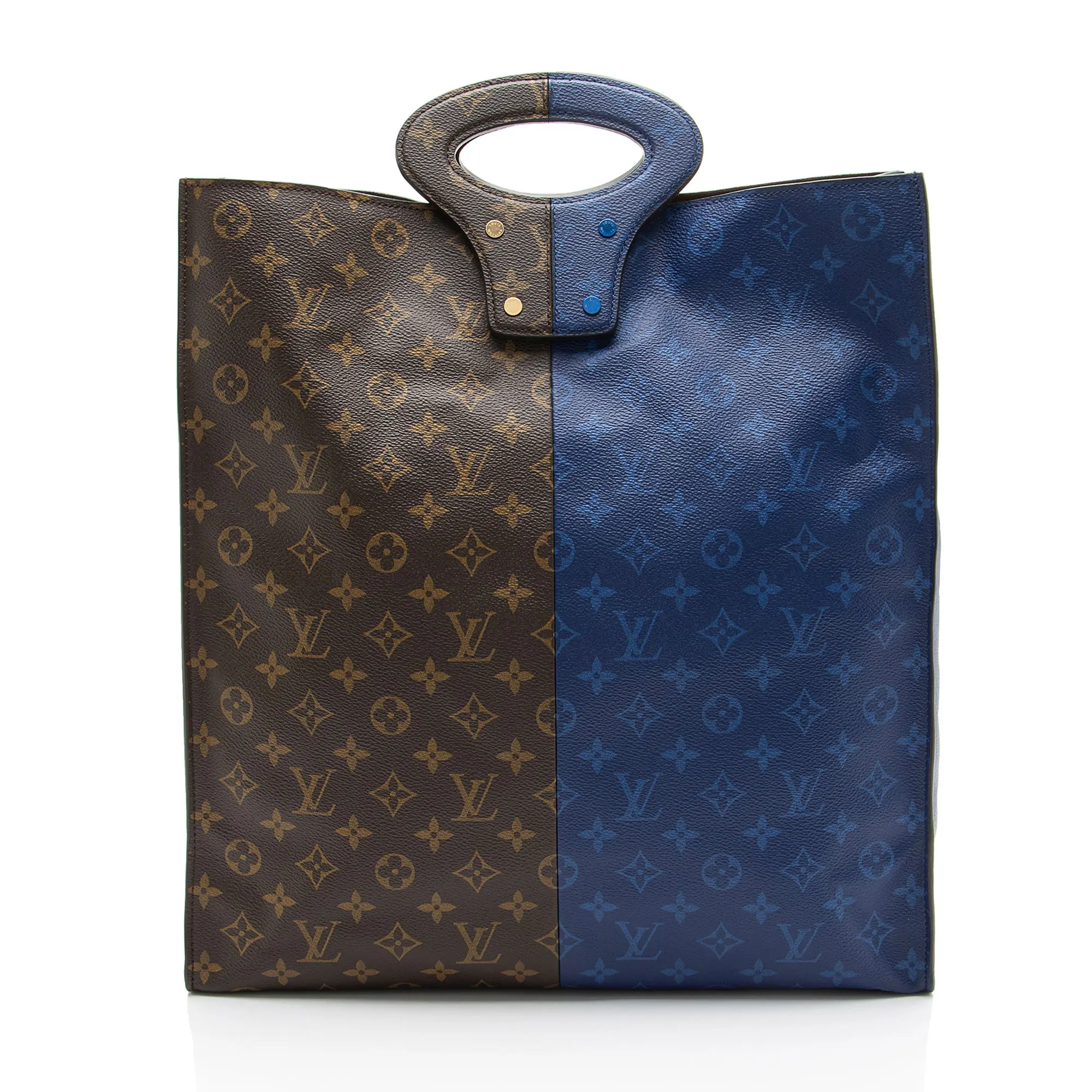 Pre-owned Louis Vuitton Canvas Tote Bags Split Monogram Eclipse N/S Tote