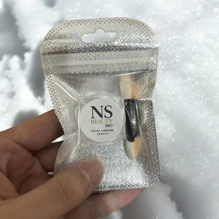 Aurora White Pearl Chrome Nail Powder - Long-Lasting, Eco-Friendly & Cost-Effective