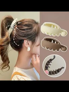 Banana Clip Vertical Twist Hair Clips, Small Claw Clips for Girls, Wholesale Ponytail Holders, Youth Headwear Accessories, Wavy Claw, Hair Claws, Super Cute Clips, Curly Wavy Claw