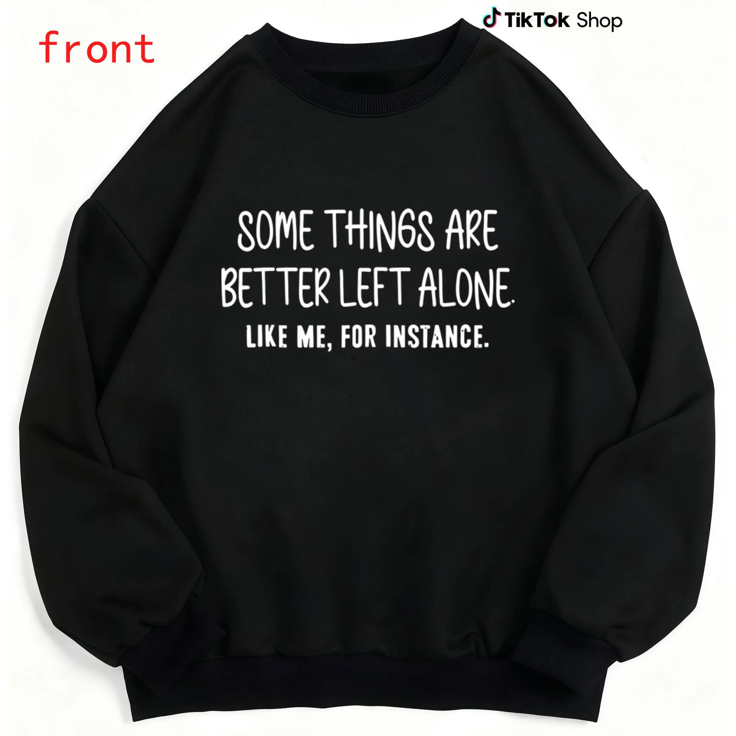 Premium Heavyweight Long Sleeve Sweatshirt with Witty Introverted Humor Print