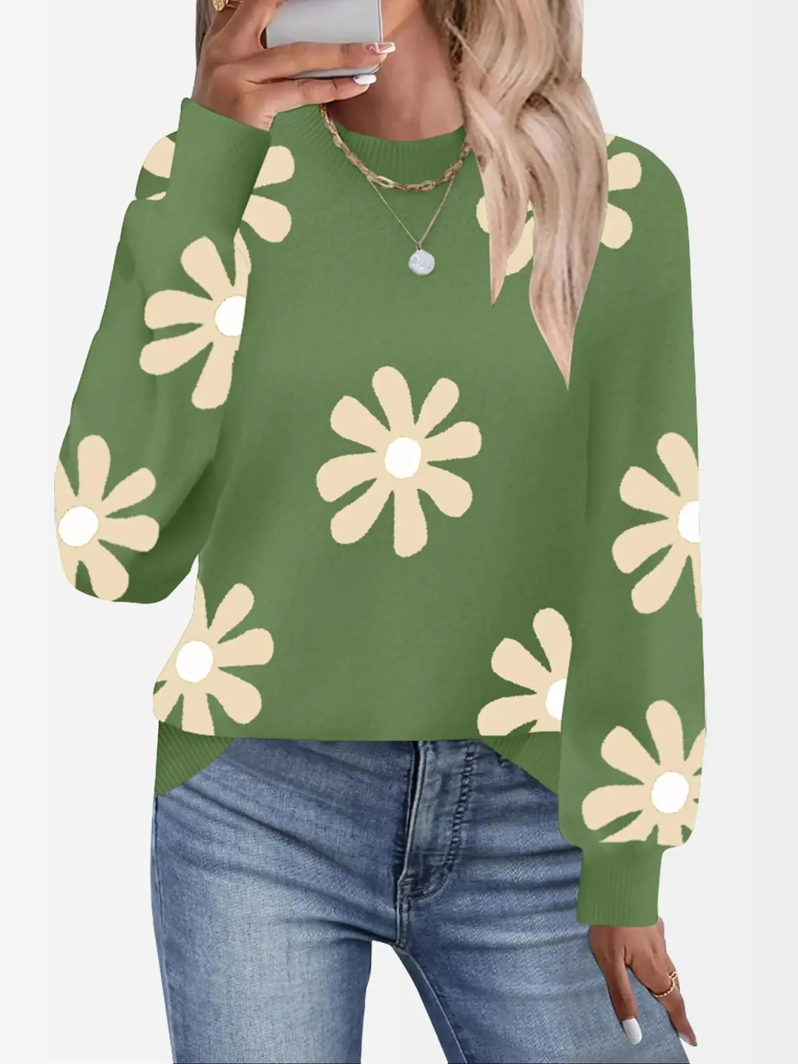 ZEAGOO  Sweaters for Women 2025 Pullover Turtleneck Long Sleeve Oversized Lantern Ribbed Knit Sweater Tops Womenswear Casual summerwins