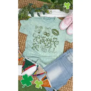 Tees2urdoor Women's Vintage Mineral Washed Cotton Graphic T-Shirt, Casual Short Sleeve with a Classic Flattering Fit