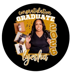 Custom Graduation Senior Pin Buttons - Personalized Design with Year & Message - Durable Metal Material - Perfect for Ceremonies & Celebrations - Stylish Size for Gown, Backpack, Jacket