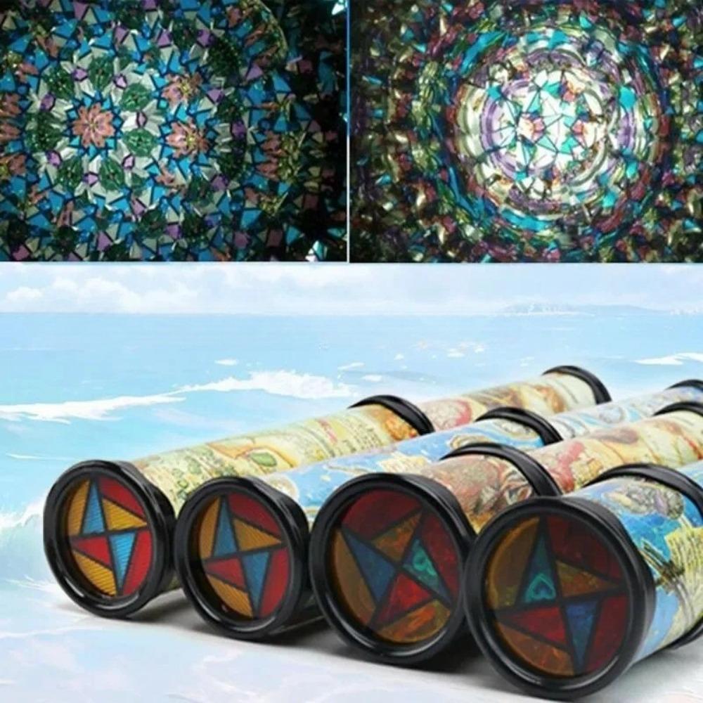 1pc Classic children's kaleidoscope, retro rotating kaleidoscope toys, early education sensory puzzle toys, portable handheld novelty toys, party gifts, classroom rewards for outdoor play toys