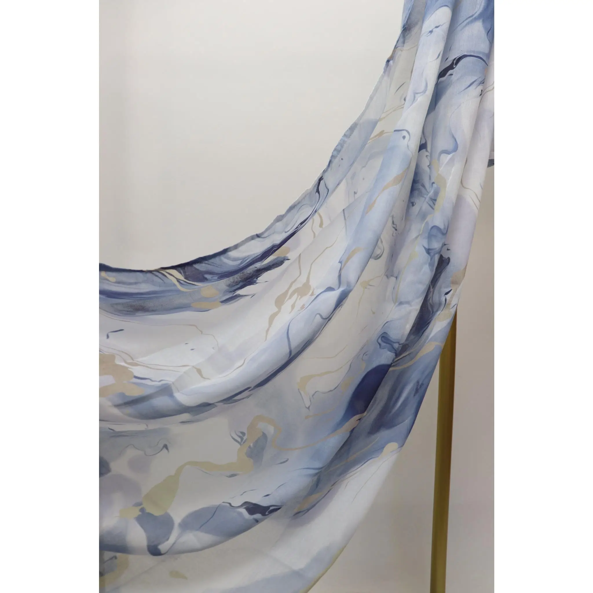 Printed Maxi Modal Hijab - Multi-blue