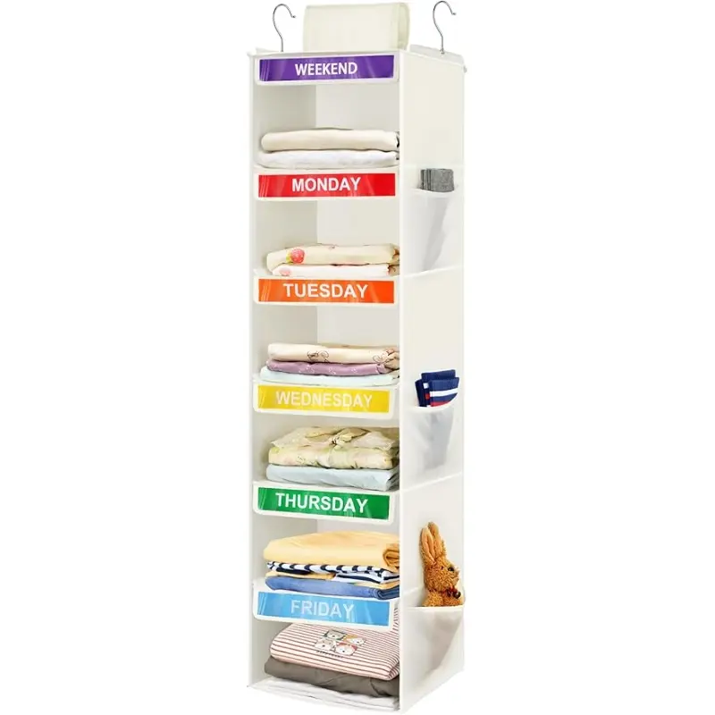 Multi-Layer Collapsible Closet Organizer Hanging Bag, Bedroom Organizer, Clothes Organizer, Space-Saving Folding Storage Solution for Wardrobe, Durable & Versatile Design for Home Organization, Hanging Storage Bags