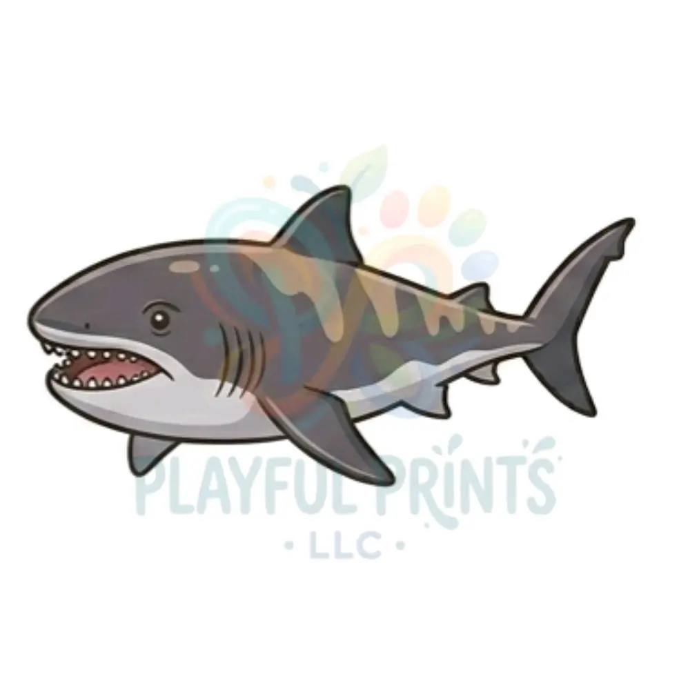 Handmade Vinyl Megamouth Shark Sticker - Self Adhesive Label, DIY Supplies for Scrapbooking