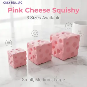Soft Adorable Cheese Block Toy, Moldable Stress Relief Toy with Squeezing Function, Fun and Relaxing Plaything for Kids