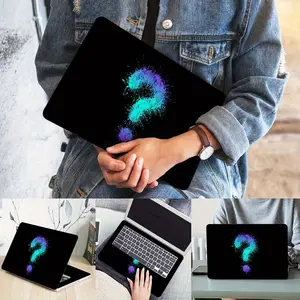 ??? Question Mark Pattern Laptop Sticker, Waterproof Scratch-proof Laptop Skin, Laptop Decorative Sticker for Macbook, HP, Dell, Lenovo, Asus, Microsoft Surface
