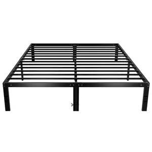 Bed Frame, Heavy Duty Metal Platform Bed Frames with Storage Space Under Frame, 14 Inches, Sturdy Steel Slat Support, No Box Spring Needed Bed Frame, Heavy Duty Metal Platform Bed Frames with Storage Space Under Frame, 14 Inches, Sturdy Steel Slat Support, No Box Spring Needed