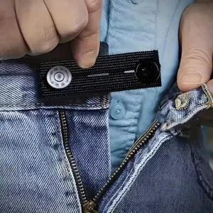 2-Piece Seamless Construction Adjustable Belt Extender Buckle, Instant Pants & Trouser Waistband Extension, Unisex Design Elastic Comfort Fit
