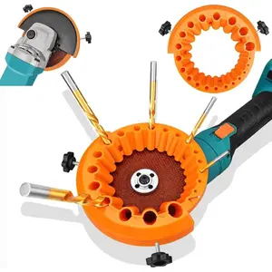 Drill Bit Sharpener for 4-1/2in and 5in Angle Grinder(115mm/125mm), 2-13mm Bits Drill Sharpener, Tightness Afilador De Brocas, Angle Grinder Drill Bit Sharpener (Orange)
