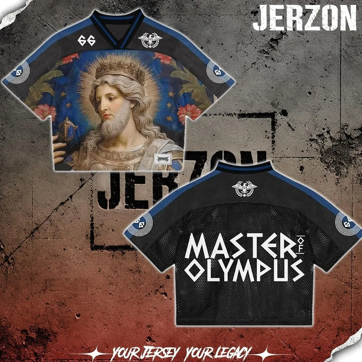 Jerzon Vintage Olympic Graphics Blokette Blokecore Jerseychic V-Neck T-Shirt Premium Oversized Jersey � Trendy Streetwear Fashion, High-Quality Mesh, Perfect for Everyday Style, Gift for Him And Her, Jersey Lover.