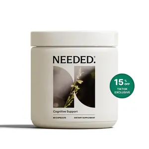 Needed. Cognitive Support - 60 Capsules for Optimal Brain Health & Focus - With Ashwagandha Reishi & Lion's Mane Mushrooms - Breastfeeding Safe - Natural Wellness Boost