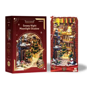 DIY Book Nook Kit , DIY Miniature Booknook Kit 3D Creative Decorative Bookend Bookshelf Insert 3D Puzzle for Adults, Halloween/Christmas Decorations/Gifts for Adults