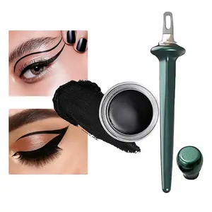 Eyeliner Applicator Kit, Silicone Eyeliner Tool with Eyeliner Cream, Reusable. Beginner-friendly, effortless application.