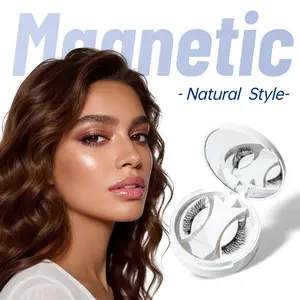 Magnetic Eyelashes Natural Look Reusable No Glue Design, Premium Magnetic Lashes with Applicator and Mirror Storage Case. Soft ultra-comfortable false lashes, skin-friendly for sensitive eyes, perfect daily casual eye makeup by lashplume