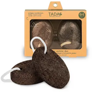 [TADA Natural Beauty] 2PC Pumice Stone with Rope Handle – Foot Callus Remover for Cracked Heels, Dry Feet & Dead Skin, Foot Moisturizer Gift Set, Pedicure Exfoliating Scrubber Tool for Feet & Heels Pedicure care mothersdaygift