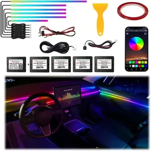 Interior  LED Strip Light, Dreamcolor 6-in-1 RGB Ambient Lighting with APP, 16 Million Colors 175in 600LED  Sync Lights for Night Driving, , Camping &  Decor