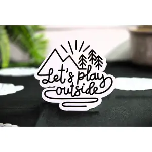 Let's Play Outside - Custom Sticker for Water Bottles, Computer, and More!