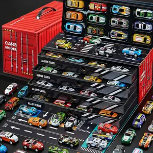 hot  wheels  ford  mustang 【Black Friday】48 PCS Pull Back Race Cars Playset Toy Kit with Box Gift for Kids: Random Pattern Car Toys– Unique Car Collection Garage Mini Vehicle Set– Christmas Birthday Party Gift for Boys & Girls