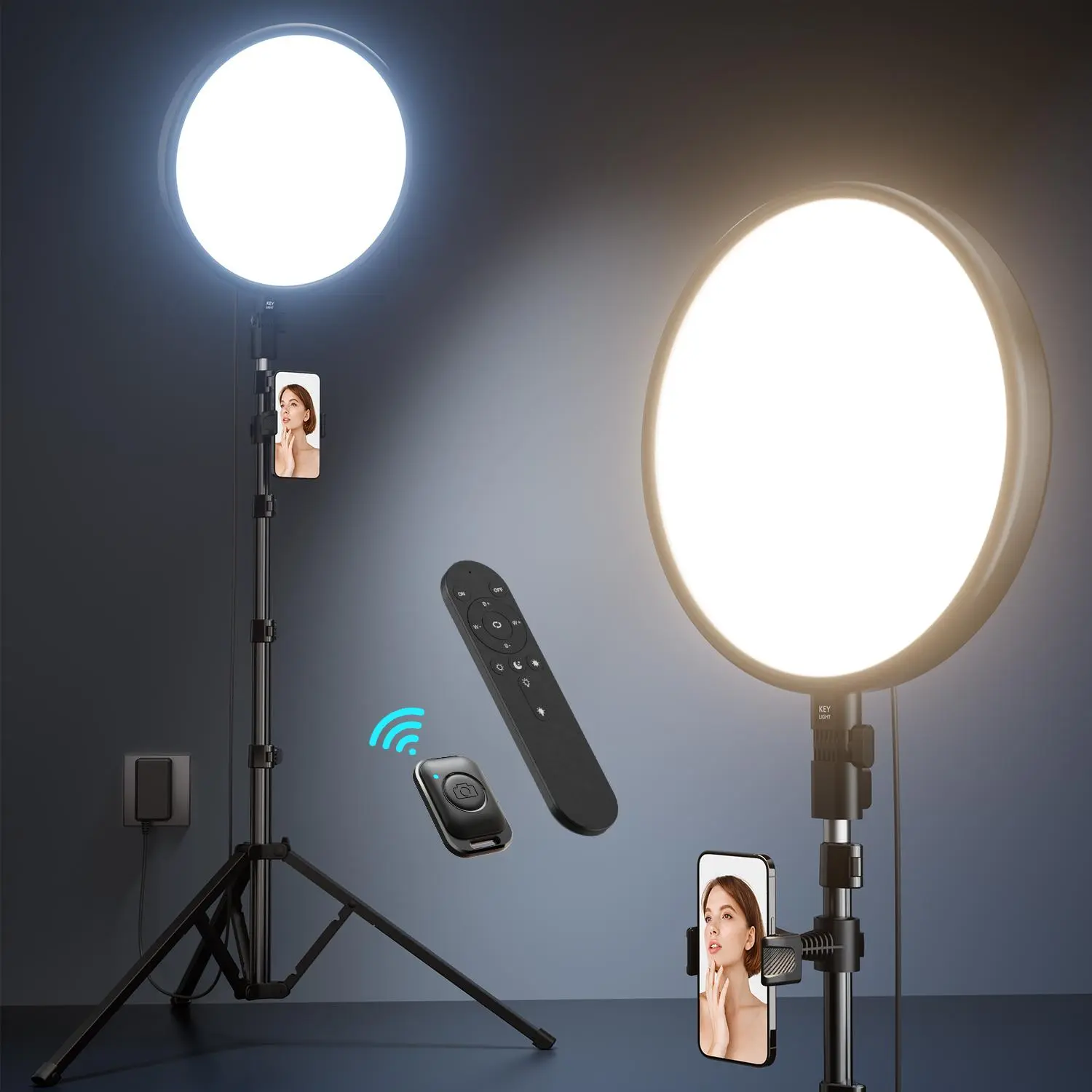 Weilisi Large Ring Light with 72" Tripod Stand, 6500K Full-Screen Selfie Ring Light for Live Stream, YouTube, TikTok, Video Recording, Photography, Portable Ring Light Tripod for iPhone/Phone with Remote