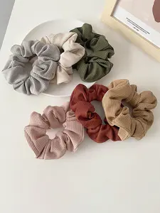 Simple Plain Color Scrunchie, 6pcs Sweet and Fresh Hair Tie Suitable for Hair, Fashion Hair Accessories for Party, Daily Clothing Decor for Women & Girls