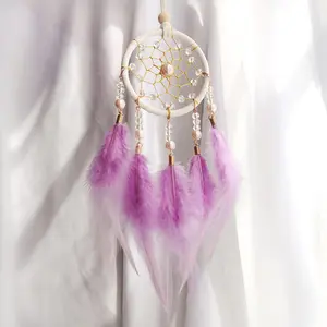 Creative quality car pendant dream catcher Mori feather wind chimes decoration Qixi Festival gift girl heart birthday gift