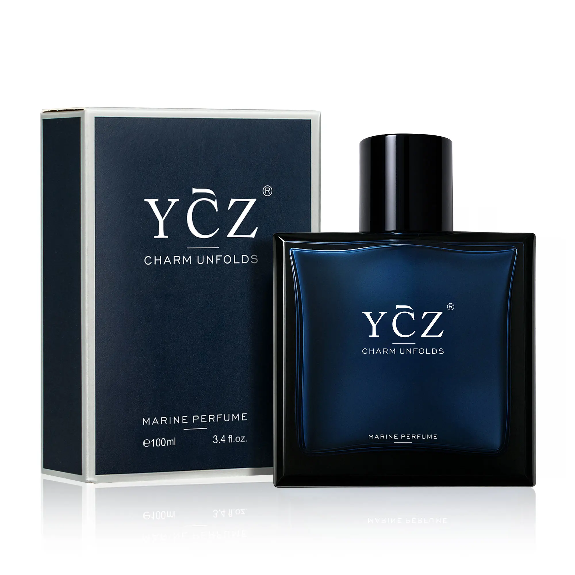 YCZ Midnight Marine Man Eau de Parfum(100ml/50ml) Aromatic Marine with Cinnamon & Pink Pepper Notes Long Lasting Gift EDP for Bold Confidence Fragrance Warmth Bold Confident Scent