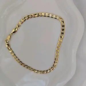 Tobillera 250 Unisex Gold Plated Bracelet - Simple Design Gold Plated Accessory for Unisex Use