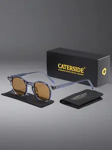 Caterside Classic Round Frame Sunglasses, Polarized Tr Ultra-Light Frame, Casual Style, Unisex, All Seasons, Perfect for Daily Activities