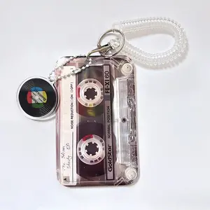ID card holder, employee name tag badge lanyard carabiner vertical card protective cover, key office, doctor, nurse, medical student, teacher