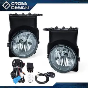 CROSSDESIGN 1Pair Bumper Fog Lights Lamps Fit For 2003-2006 GMC Sierra 1500 2500 3500 Pickup