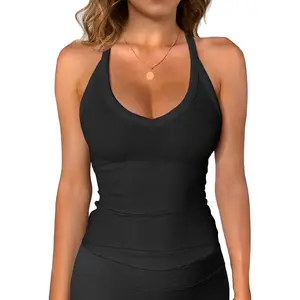 Workout Tops for Women Racerback Basic Tank Summer 2026 Camisole V Neck Slim Fit Ribbed SleevelessGift