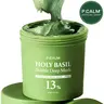 [P.CALM Official] Holy Basil Bubble Deep Mask 13% 90g – Skin Detox Recipe K-Beauty Clay Bubble Mask with Sparkling Holy Basil & PHA, Gently Detoxifies Pores and Removes Blackheads, Korean Wash-Off Pack for Clearer Skin