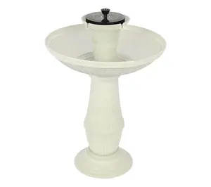 Bernini 24" Firmastone Ventosa Solar Freestanding 6-in-1 Fountain