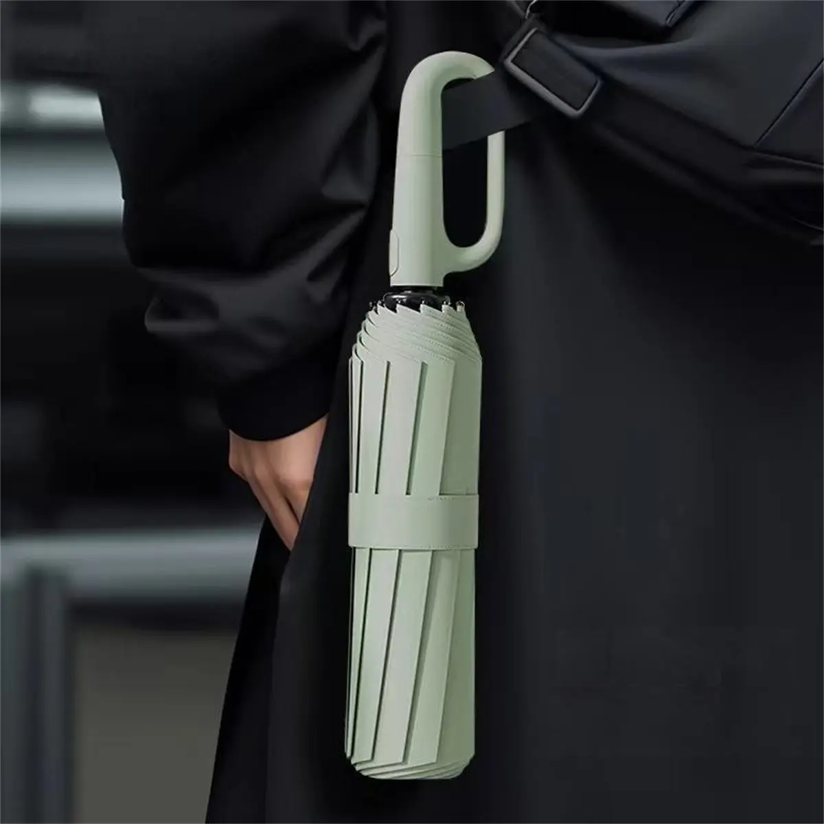 Automatic Folding UV-Protection Umbrella - Portable, Windproof & Waterproof for Men & Women - Ideal Gift for All Weather Conditions Green