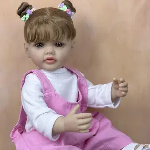 GUESSBELLY 22inch 55CM Baby Reborn Doll Betty with Soft Vinyl Full Body, Lifelike Flexible Newborn Girl Princess Toddler Art Toy for Christmas and Birthday Gift