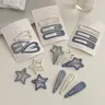 Cute Star & Love Heart & Geometric Design Hair Clips, Hair Pin Set, Casual Simple Plain Color Decorative Hair Accessories for Women & Girls, Minimalist Headwear Suitable for Side Bangs, Hair Decor