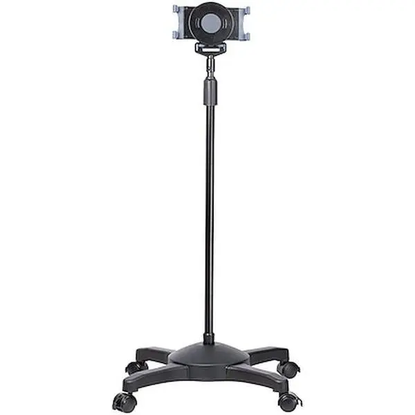 Startech STNDTBLTMOB Durable Wheeled Floor Mount Tablet Stand with Detachable Holder - 36.4-57.8 in Height-Adjustable Cart, Lockable Durable Casters, +280° Rotatable Tilt for 7-11 in iPads & Android Tablets, 10.45 lbs for Healthcare Pros