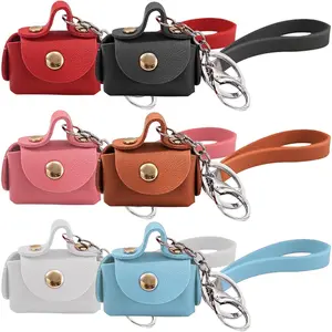 6 PCS Mini Backpack Keychain Super Smalls Makeup Bag Cute Coin Wallet PU Leather Lipstick Bag Card Holder Data Cable Organizer Fashion Bag Charms Y2k Accessories for Women Girls (Style 6)