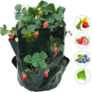 7 Gallon Multi-Port Strawberry Bag, Reusable Garden Balcony Planting Bag, Strawberries Tomato Growing Pouch, Strawberry Vertical Planters