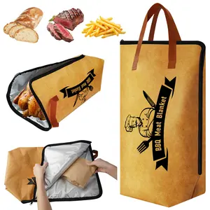 BBQ Blanket for Resting Meat,5-Layer Reusable Insulated Meat Resting Bag with Wide Mouth for Large Brisket/Beef/Pork Shoulders/Turkeys,BBQ Accessories Grilling Gifts for Men Dad Husband
