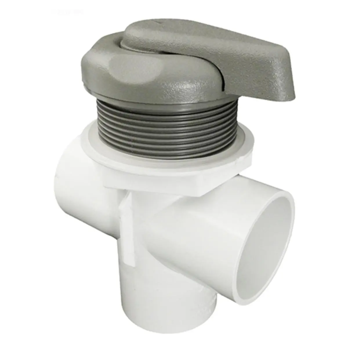 212 MAIN Diverter Valve, 2 in. T-Style Water Flow Control Part with 5-Scallop Handle and Thread Adapter for Swimming Pools and Spas, T-Style Shape, Pool Owners, T-Shaped